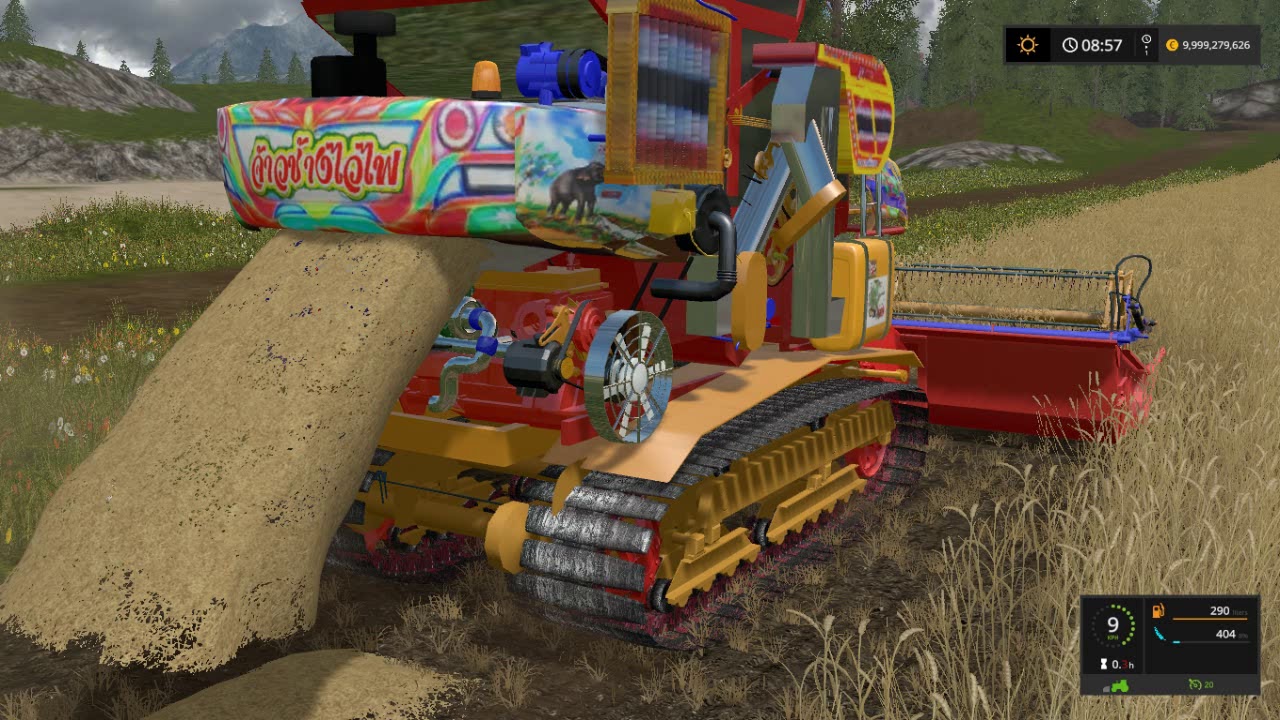 #Mod รถเกี่ยวนวดข้าว จ้าวช้าง ไวไฟ เกษตรพัฒนา #เกมส์ #Farming simulator 2017