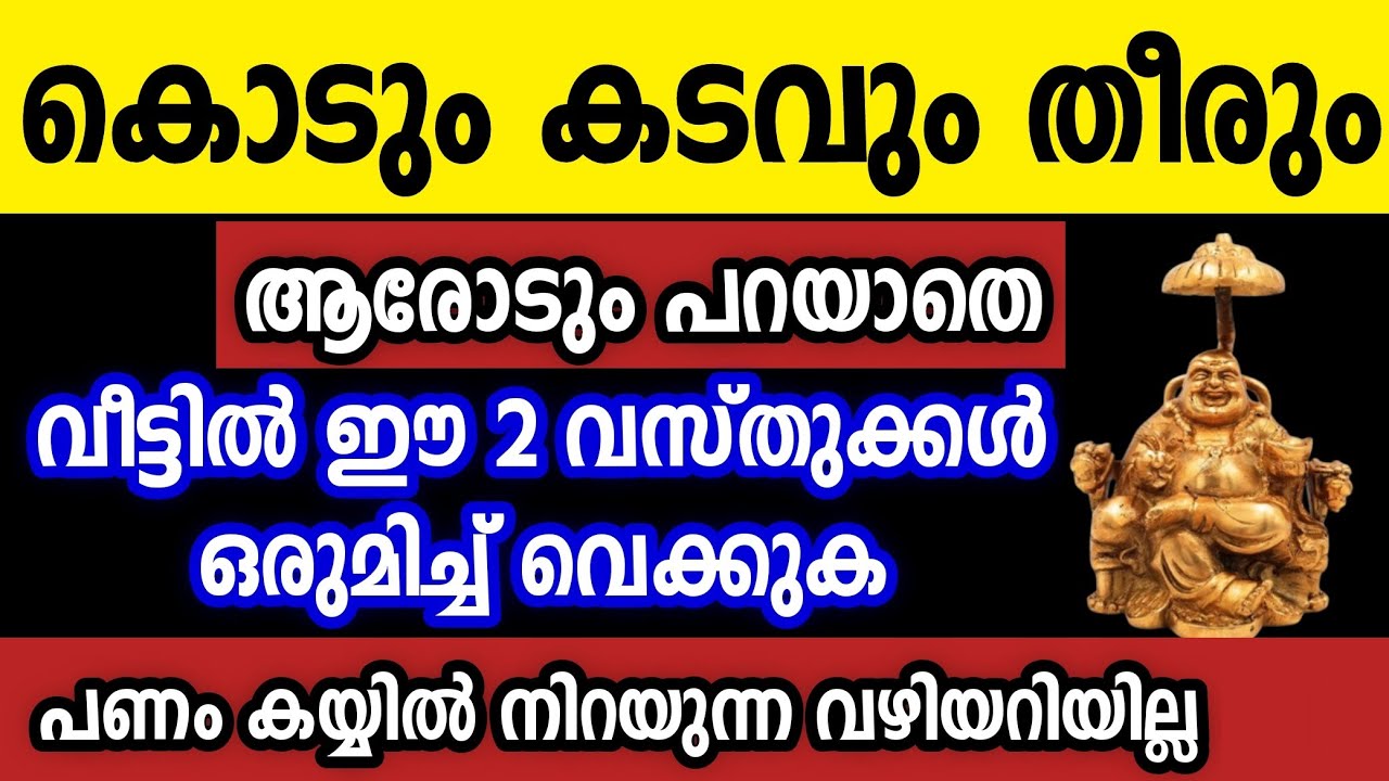 എത്ര വലിയ കടവും തീരും,വീട്ടിലുള്ള 2 വസ്തുക്കൾ വെച്ചുള്ള രഹസ്യ തന്ത്രം Astrology malayalam