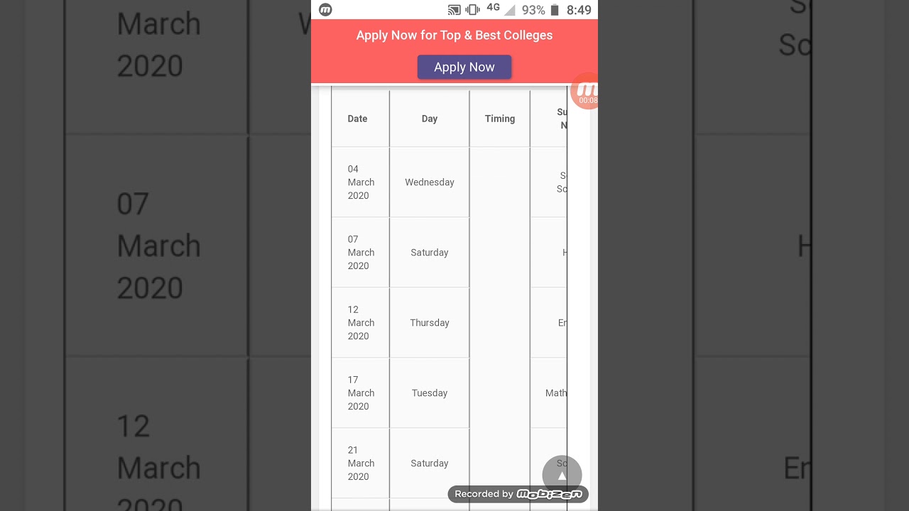 Class 10th hbse Exam date sheet 2020 || HARYNA VIDALYA SHIKSHA BOARD