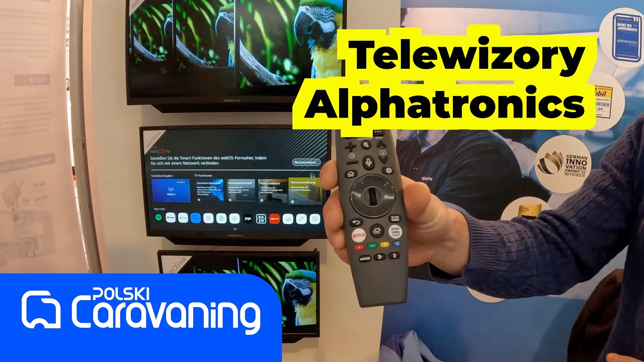 Nowoczesne telewizory alphatronics z systemem sterowania webOS do kampera.