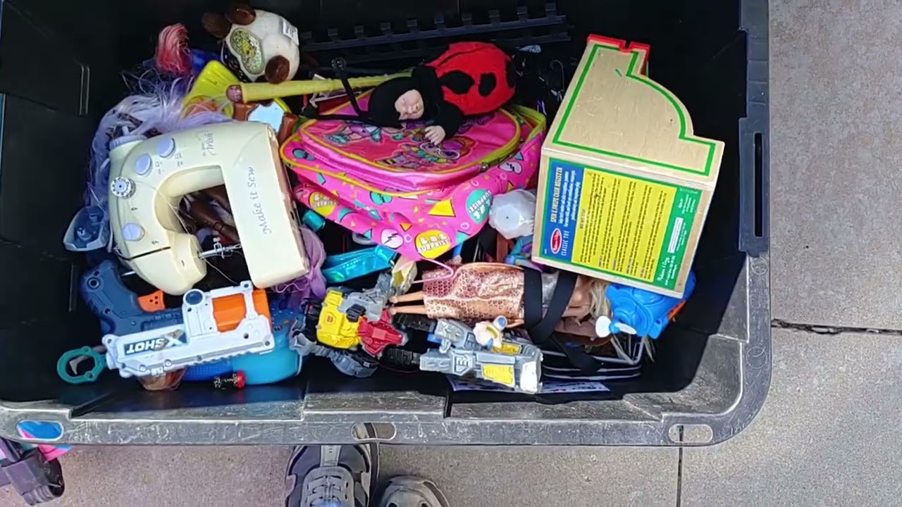 Unloading and sorting out the junk 
