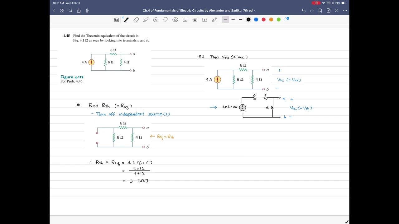 Problem 4.45, Fundamentals of Electric Circuits, 7th ed, by Charles Alexander, Matthew Sadiku