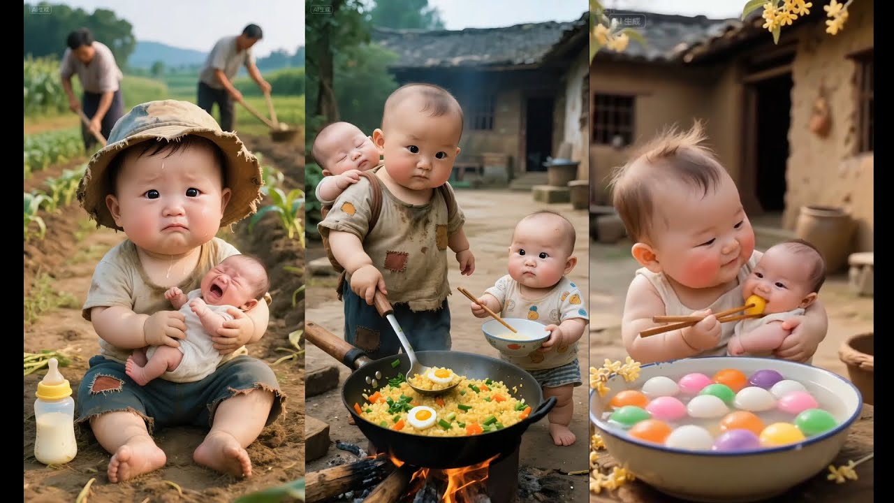 «Подборка от детского шеф-повара 🍳 | Старший брат готовит для своих младших братьев ❤️»