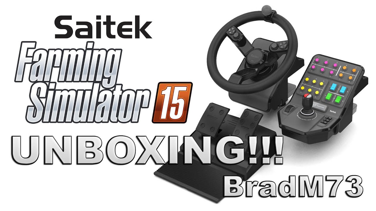 Saitek Mad Catz Farming Simulator Wheel Bundle Unboxing!!!
