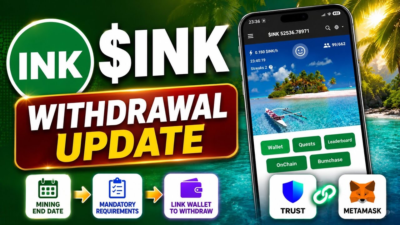 🚨 Cpen Mining App Update:  $INK Airdrop Withdrawal Update | Mining End Date & Mandatory Requirements