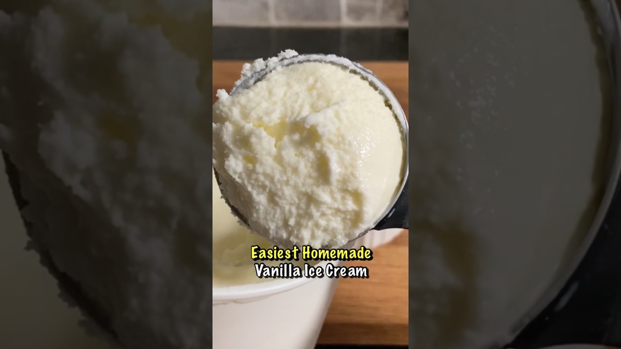The Easiest Homemade Vanilla Ice Cream Ever #anyonecancook