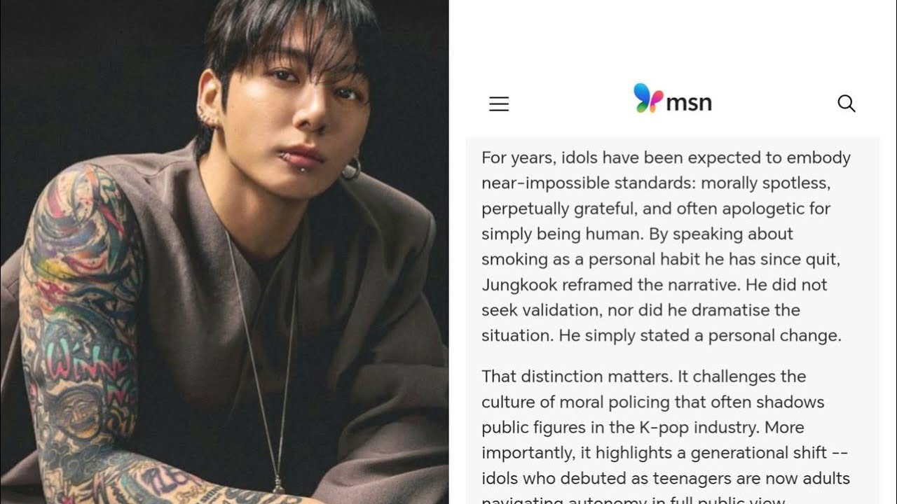 MSN подчеркнул, что Чонгук отличается от типичного образа K-pop айдола. «На протяжении многих лет…»