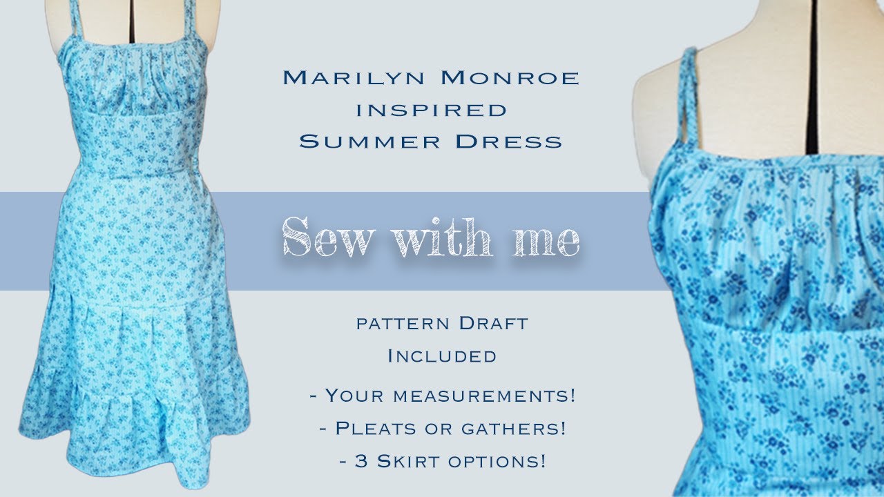 Sew a Marilyn Monroe Inspired Milkmaid Dress | 1950s Vintage sewing Pattern DIY
