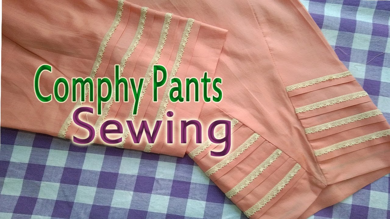pleated comphy pants with laces || sewing tutorial