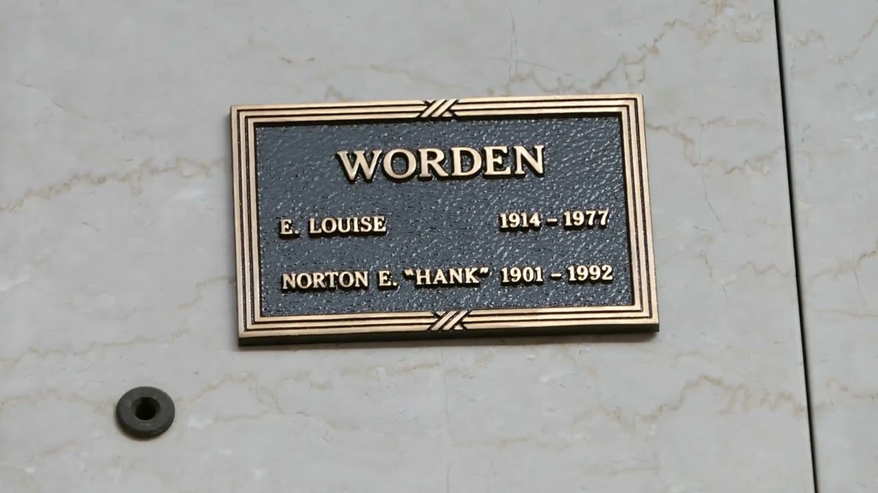 Actor Hank Worden Grave Forest Lawn Memorial Park Glendale California USA April 26, 2024