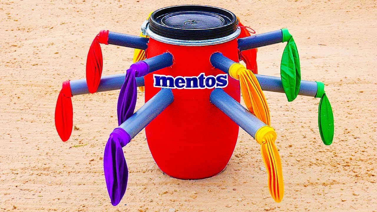 EXPERIMENT: Big Tooothpaste Eruption from Coca Cola, Fanta, Sprite, Pepsi and MENTOS