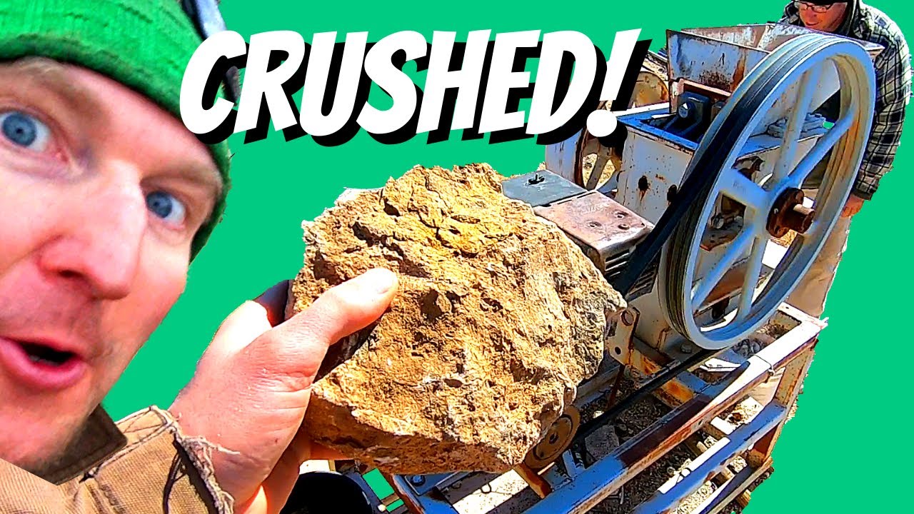 GOLD PROSPECTING Ore Deposits with a METAL DETECTOR and Crushing GOLD MINING!