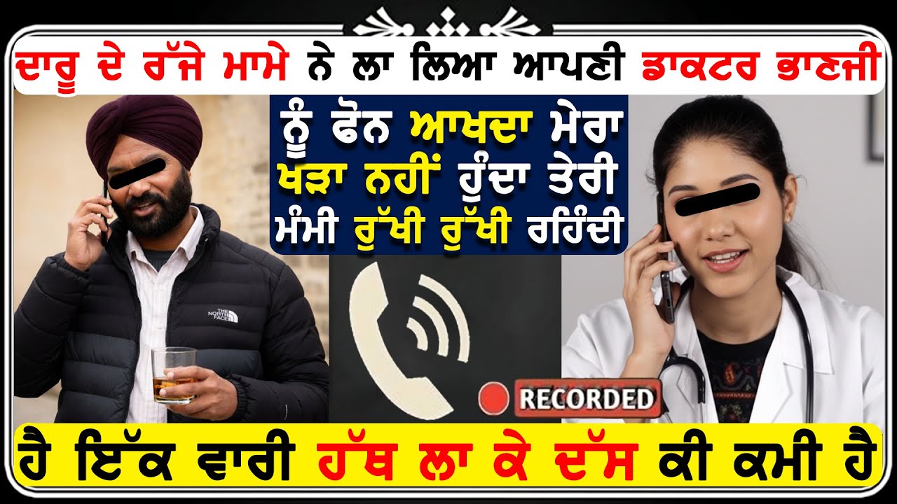 ਦਾਰੂ ਦੇ ਰੱਜੇ ਮਾਮੇ ਨੇ ਲਾ ਲਿਆ ਆਪਣੇ ਡਾਕਟਰ ਭਾਣਜੀ ਨੇ ਫੋਨ ਨਮਕੀਨ ਕੋਲ ਰਿਕਾਰਡਿੰਗ ਹੋਈ ਵਾਇਰਲ ! 🫣🫶