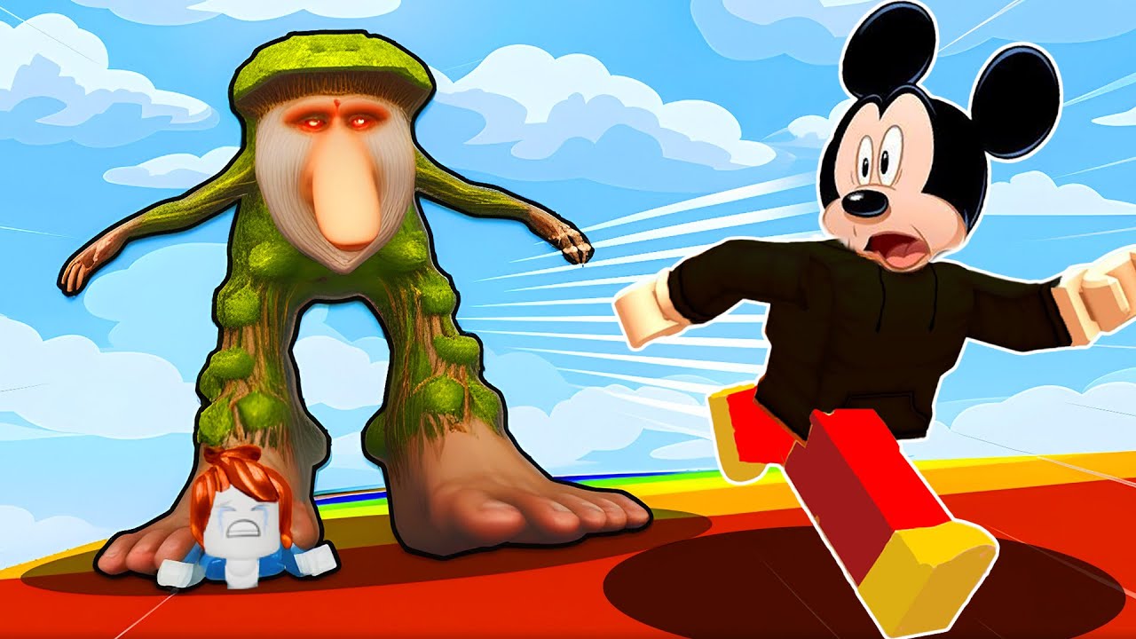 Mickey Mouse Survive The BRAINROT STAIRS In Roblox!