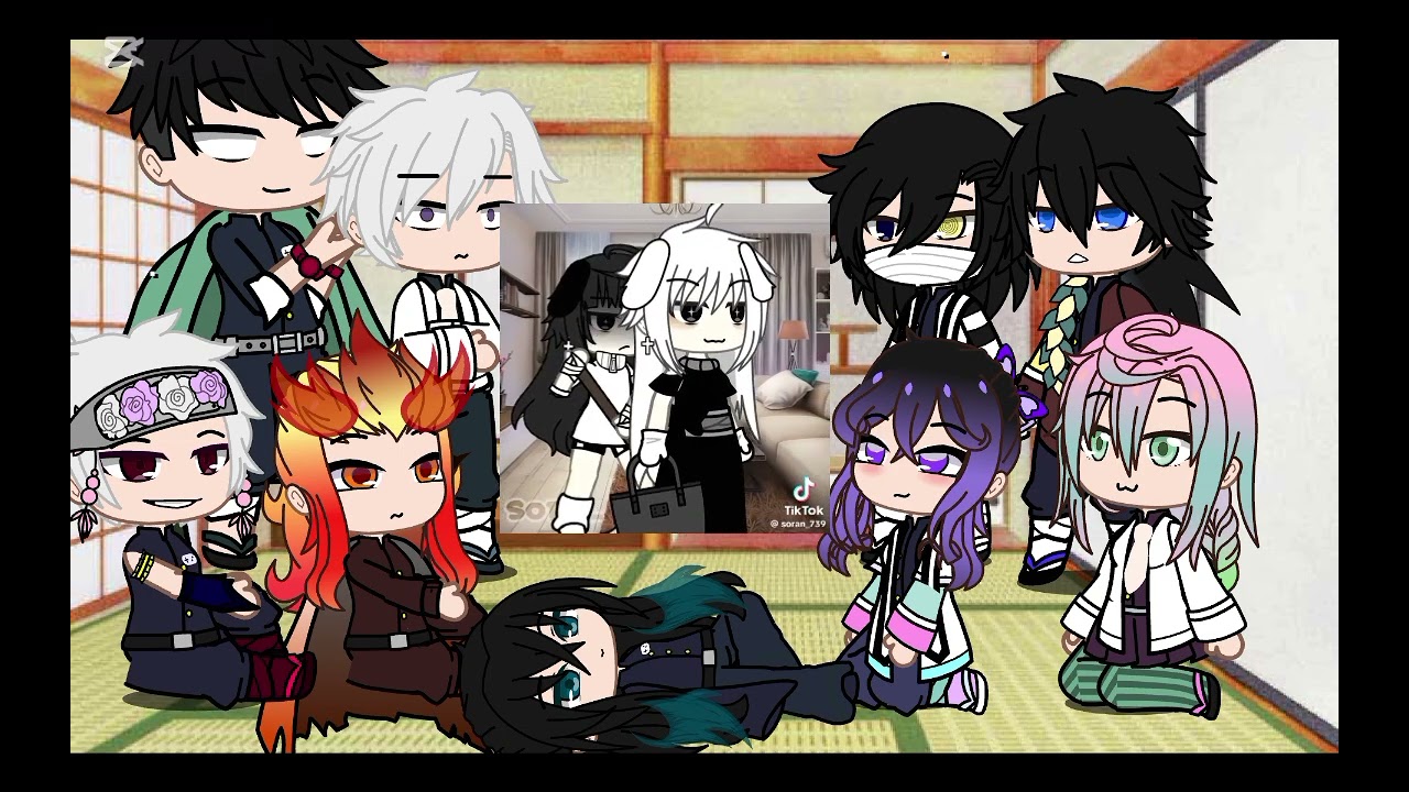 Hashiras react to tanjiro as random gacha tiktoks 🎉 angts funny shocked#gacha #keşfetbeniöneçıkar 