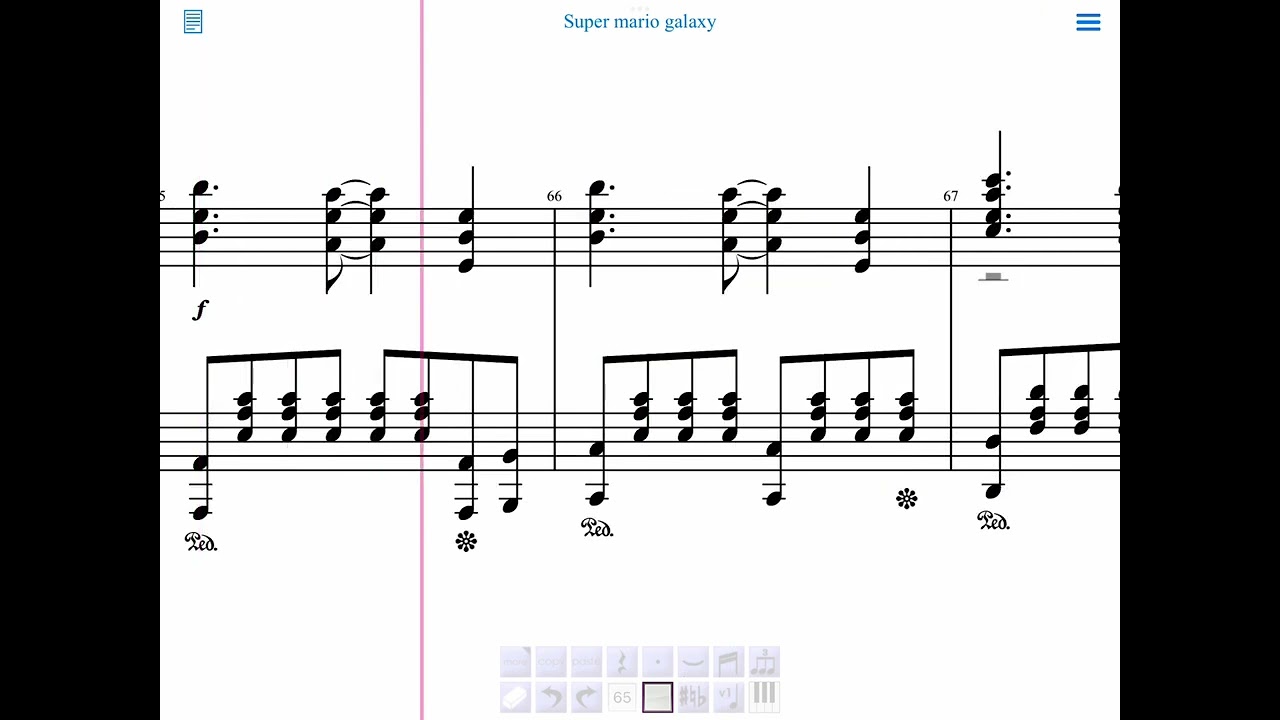 Super mario galaxy (piano) / スーパーマリオギャラクシー  ピアノ　楽譜