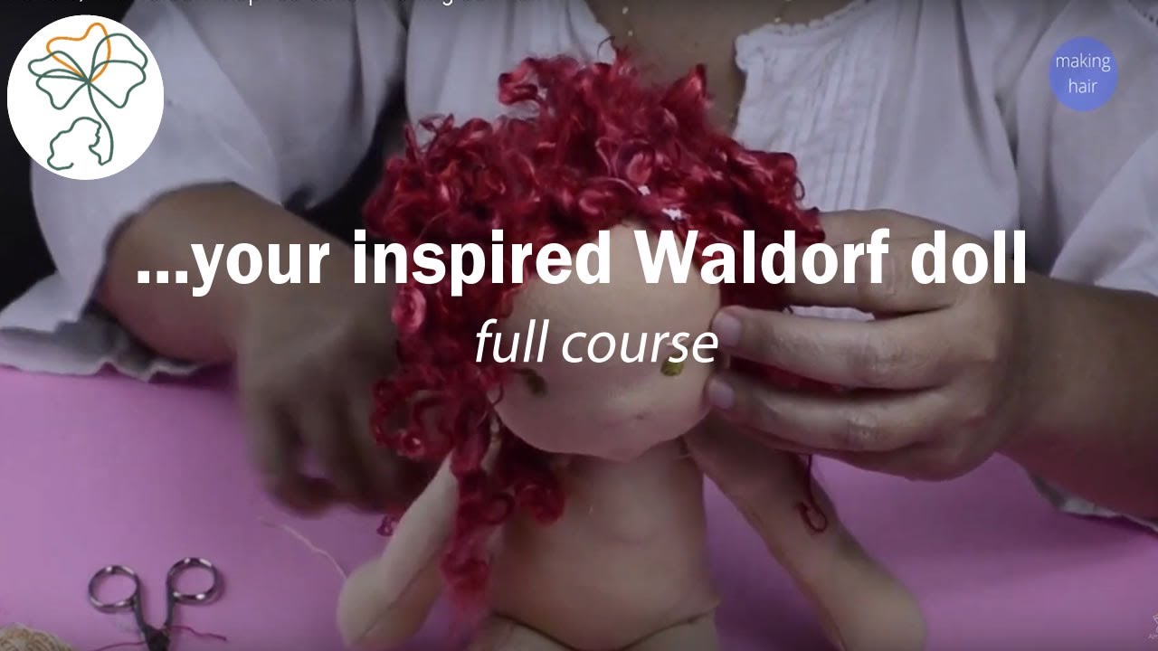 Almond 9/11:  Waldorf inspired dolls - making doll hair