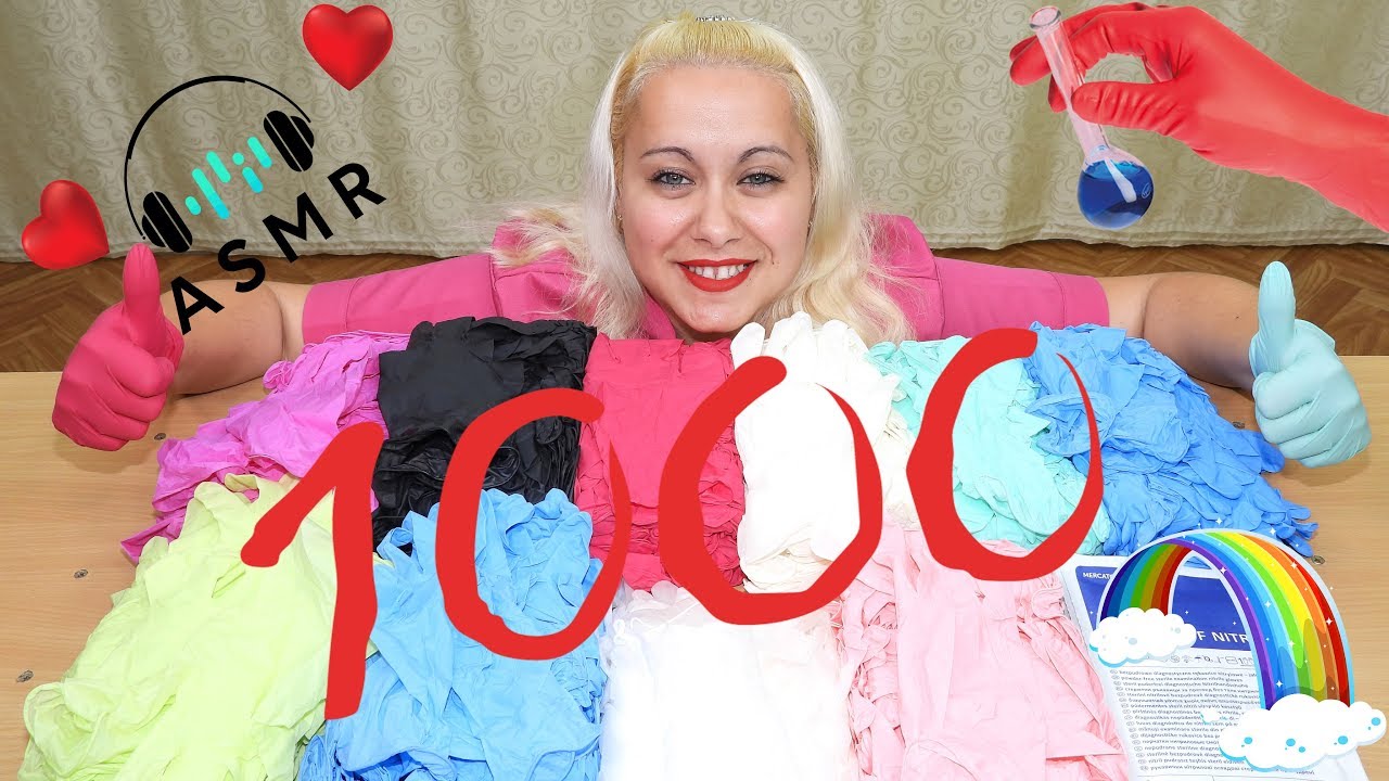 ASMR My New Rainbow Gloves Collection / More Than 1000 pcs / Relaxing Videos