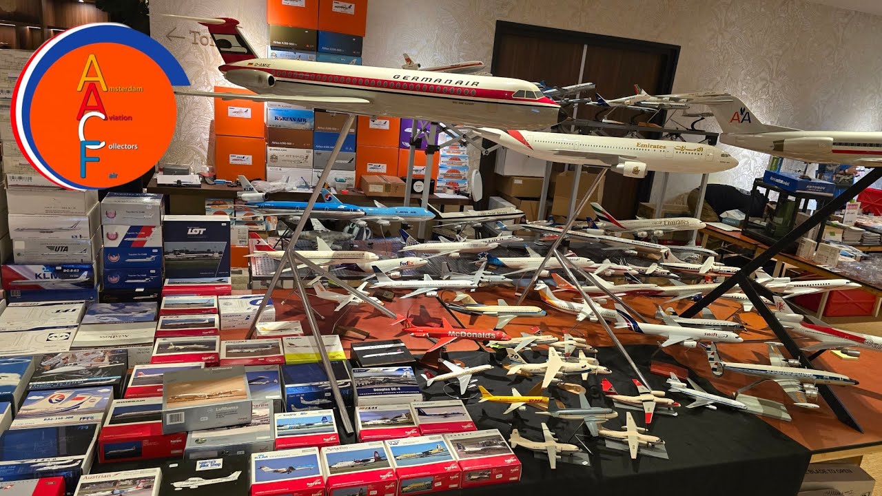 Let's search for collectibles and Airplane models on this giant Aviation Collectors fair, AACF 2026 