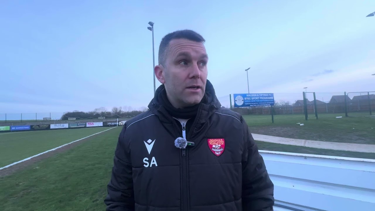 Stuart Ainsley after Maldon & Tiptree 4 Seasiders 0