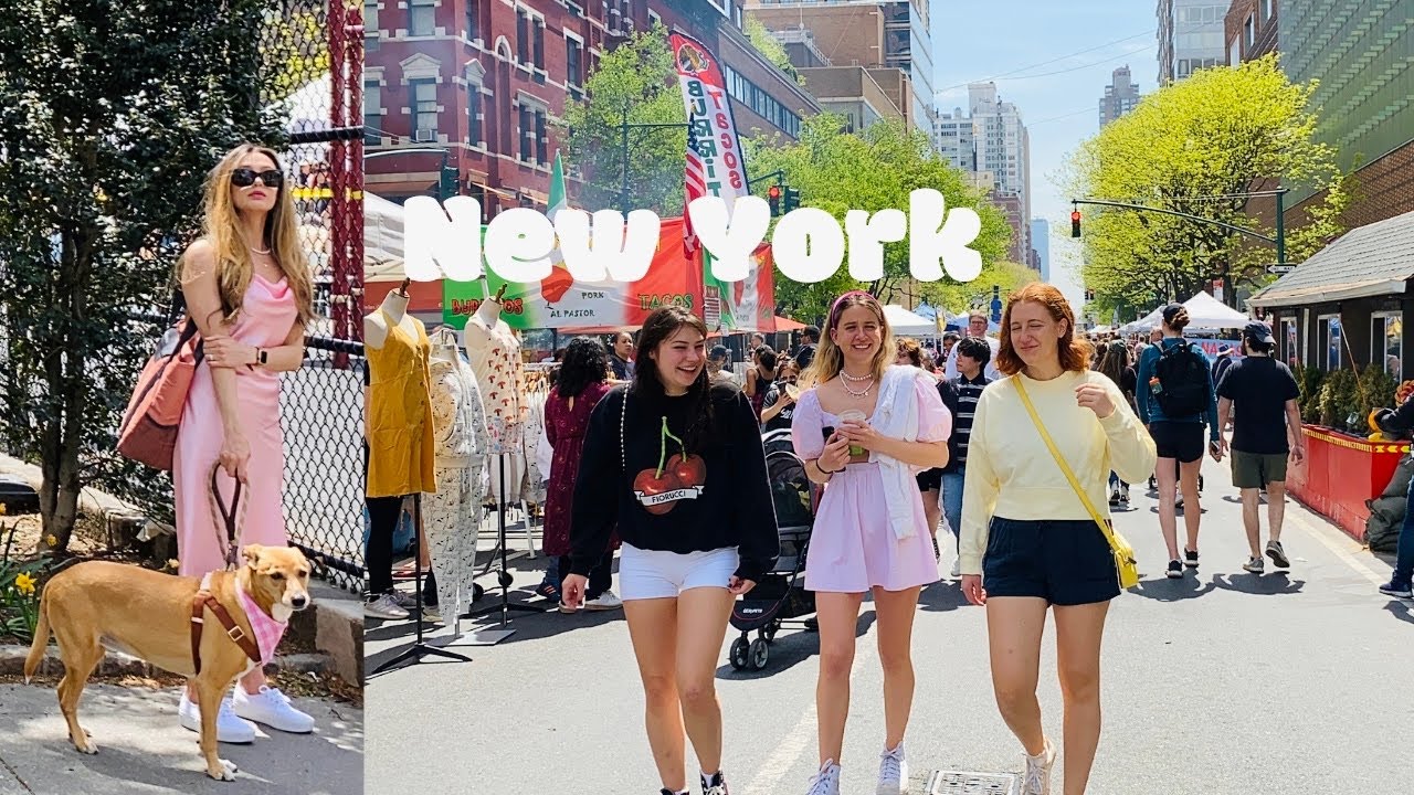 [4K]🇺🇸NYC Spring Walk🗽Upper West Side Street Fair & Vintage Market on Columbus Ave | May 2022