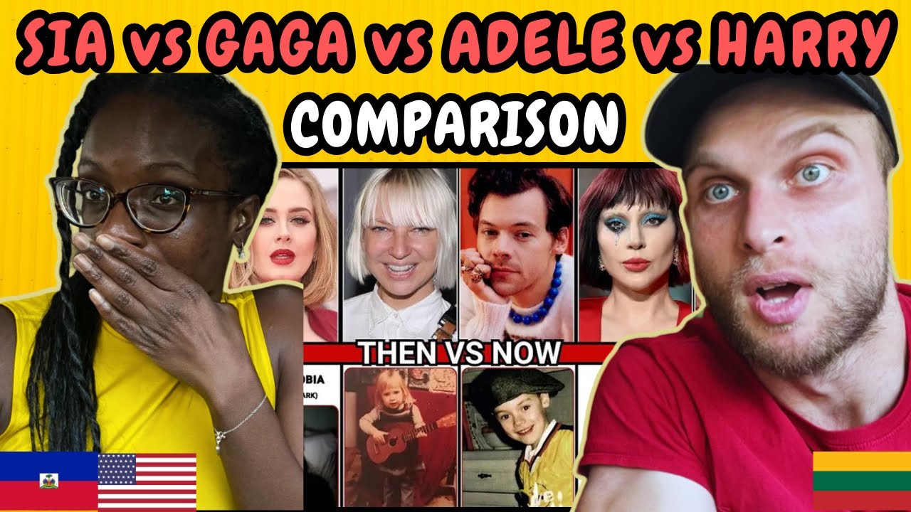 REACTION TO Comparison: Sia VS Lady Gaga VS Adele VS Harry Styles | FIRST TIME WATCHING