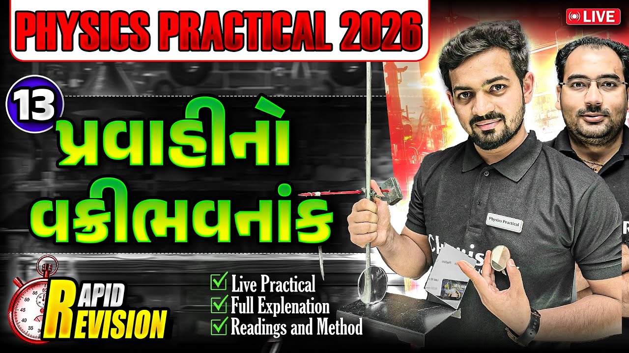 Std 12 Physics Practical 13 | Refractive index of Liquid by Concave Mirror |  Practical Exam 2026