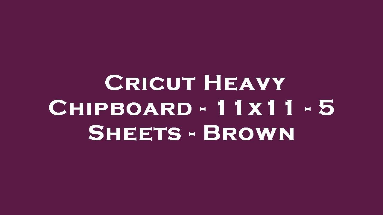 Cricut Heavy Chipboard - 11x11 - 5 Sheets - Brown Amazon Review