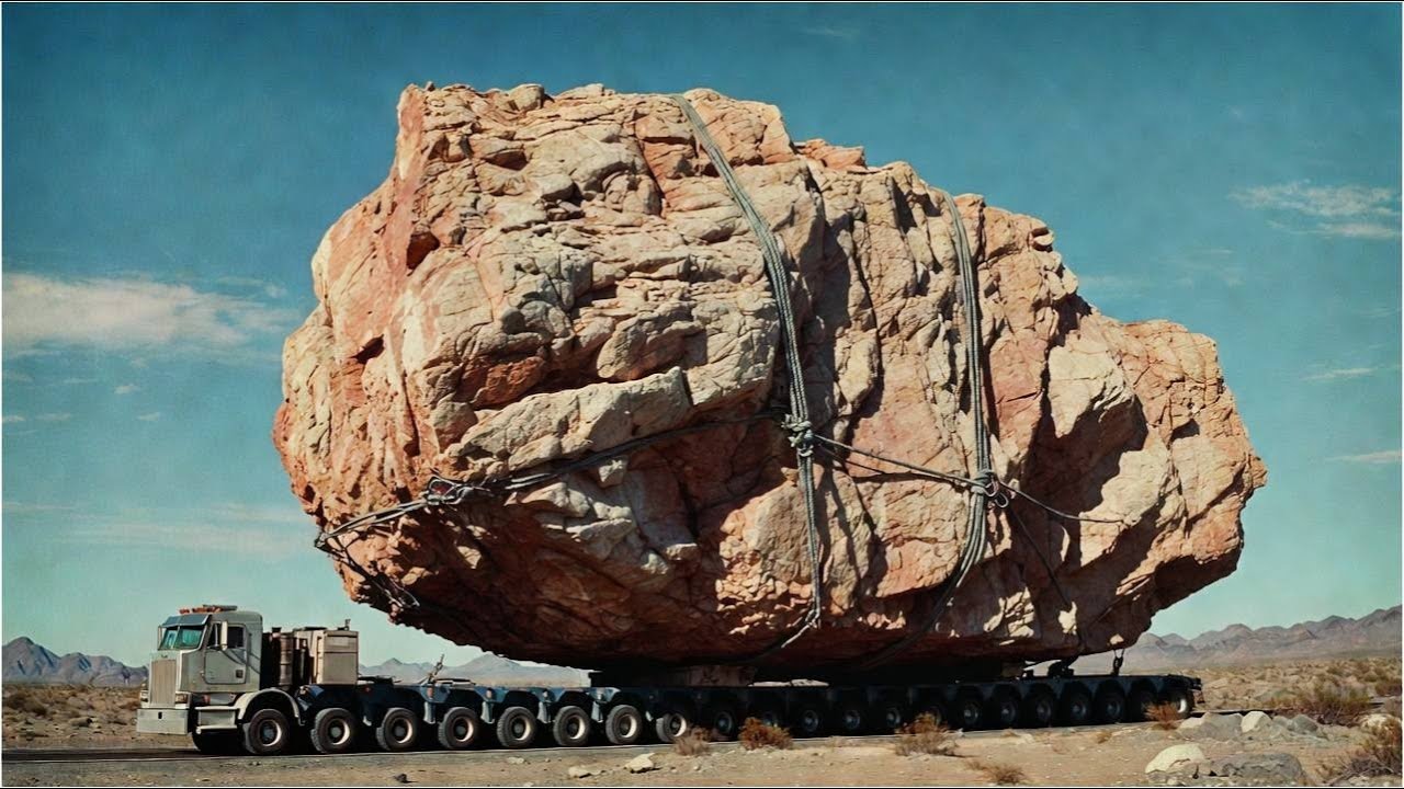 Heavy Loader Lifts Giant Rock Into Massive Truck | UK Quarry