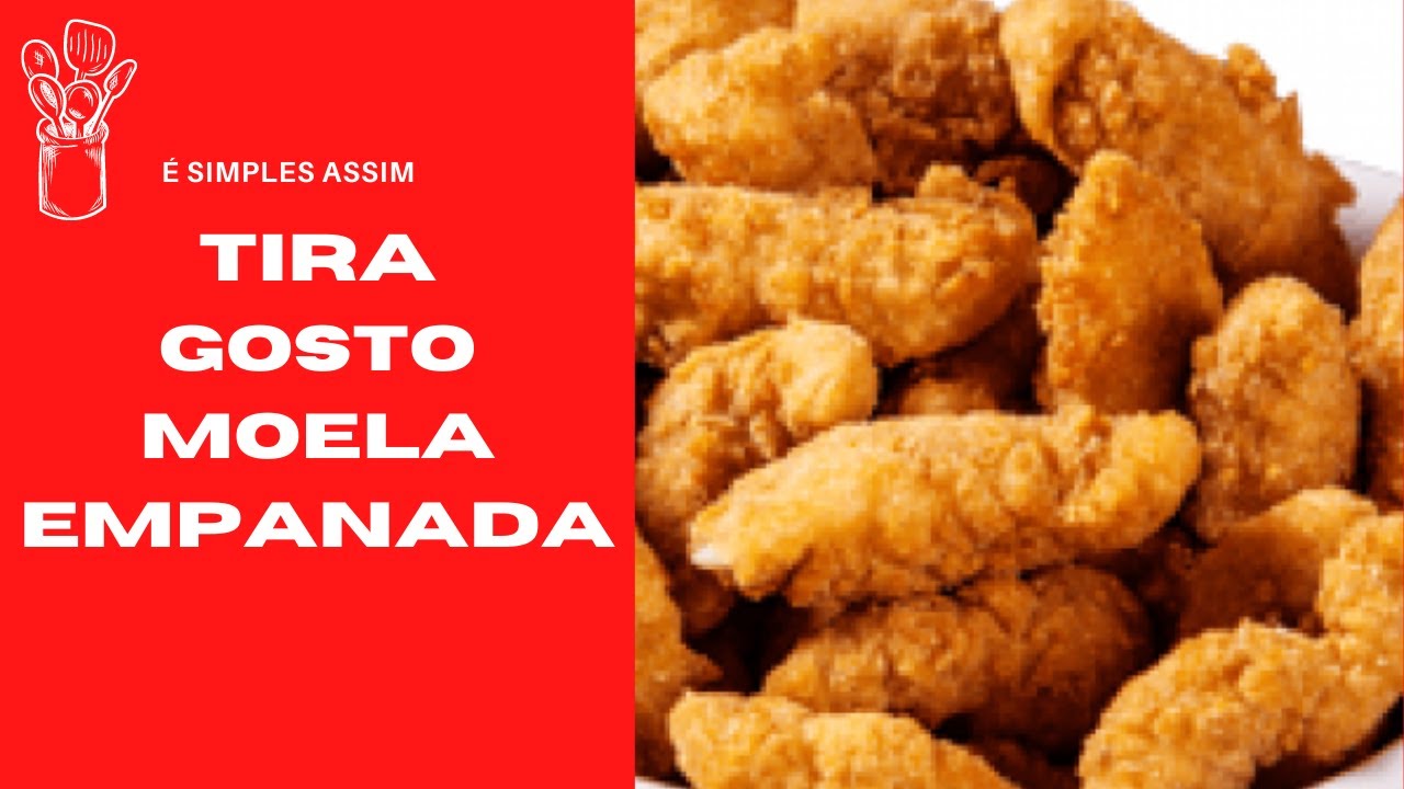 Moela de frango empanada