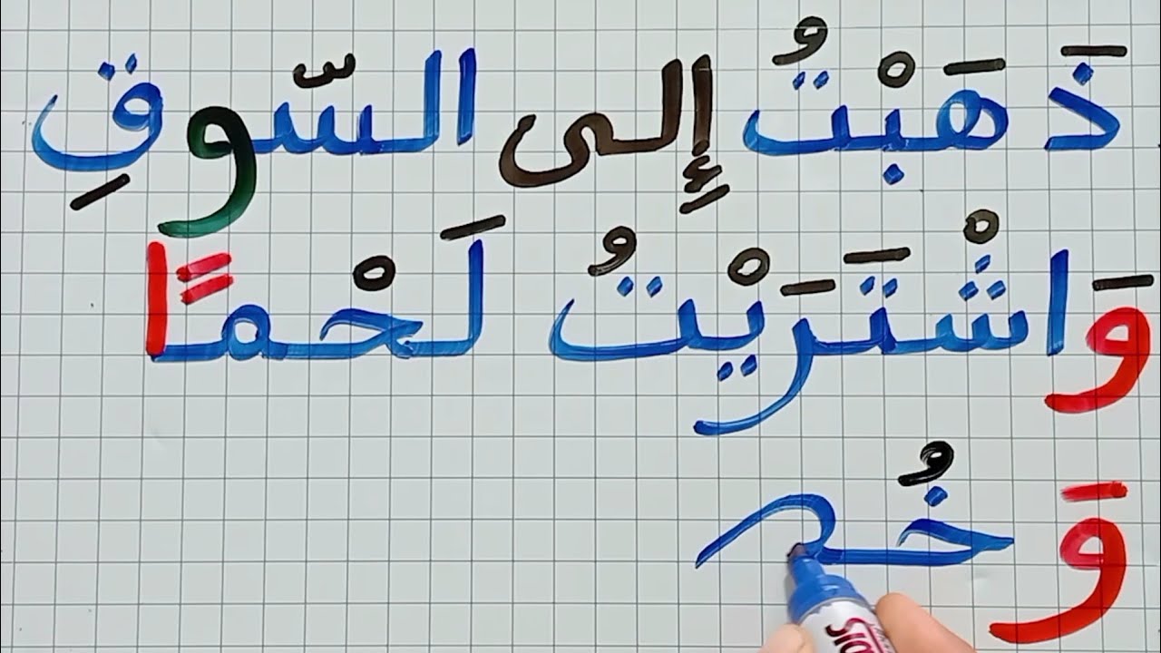 أوضح شرح لتعلم اللغة العربية من الصفر/ كتابة و تهجي جمل بسيطة/جمع الحروف/محو الأمية
