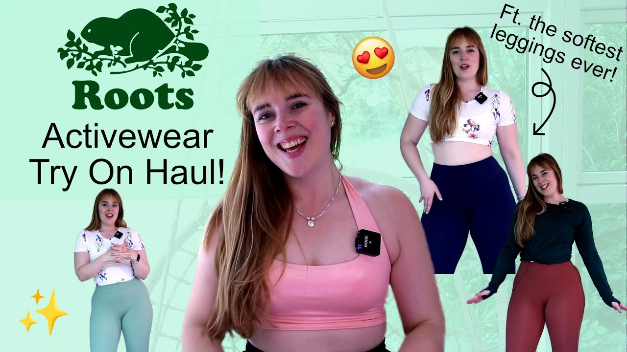 The SOFTEST Gymwear | Roots Activewear Try On Haul | High Quality Canadian Clothing!