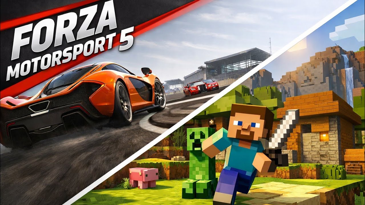 Forza Horizon 5 PS5 (Training Before FH6) + Minecraft