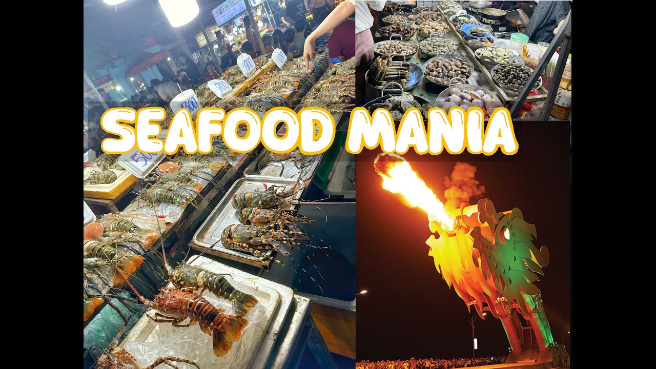 Night Market in Da Nang, Vietnam  LOBSTER Everywhere at Dragon Bridge
