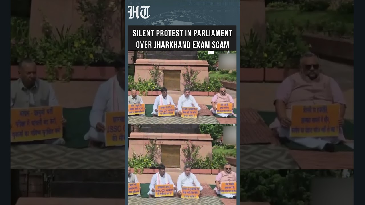 Jharkhand BJP MPs Protest In Parliament Over JPSC, JSSC-CGL Exam Row | #shorts