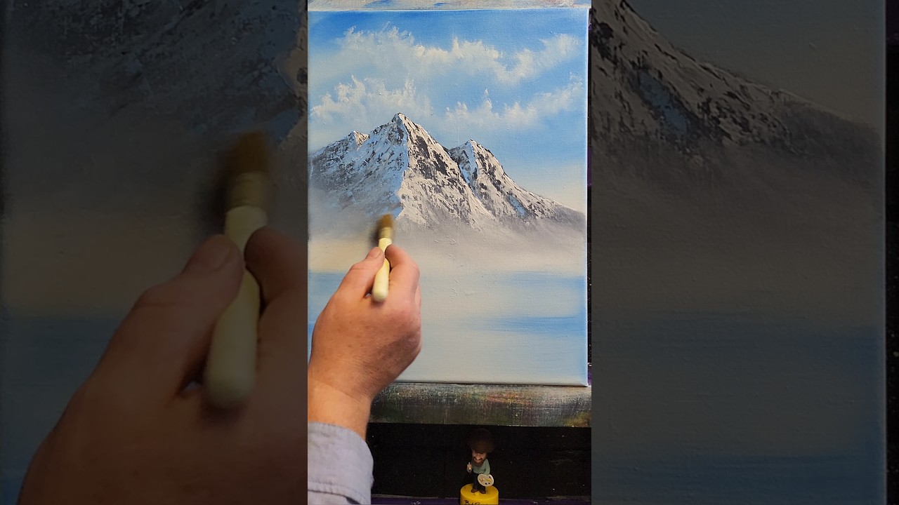 Bob Ross Palette Knife Mountain WOW!! So Good #bobross #shortsart