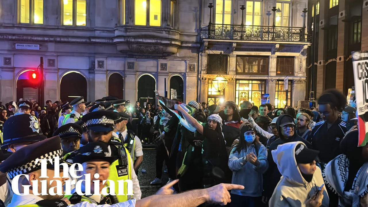 Police injured and 40 people arrested at pro-Palestine protest in London