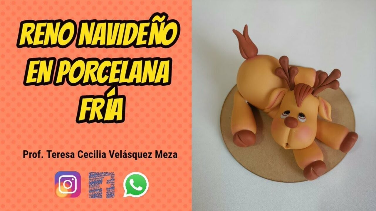 RENO NAVIDEÑO EN PORCELANA FRÍA