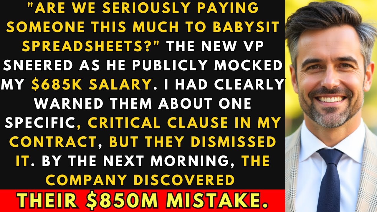 The New VP Mocked My $685K Salary — One Contract Clause Cost Them $850 Million  | Corporate Revenge