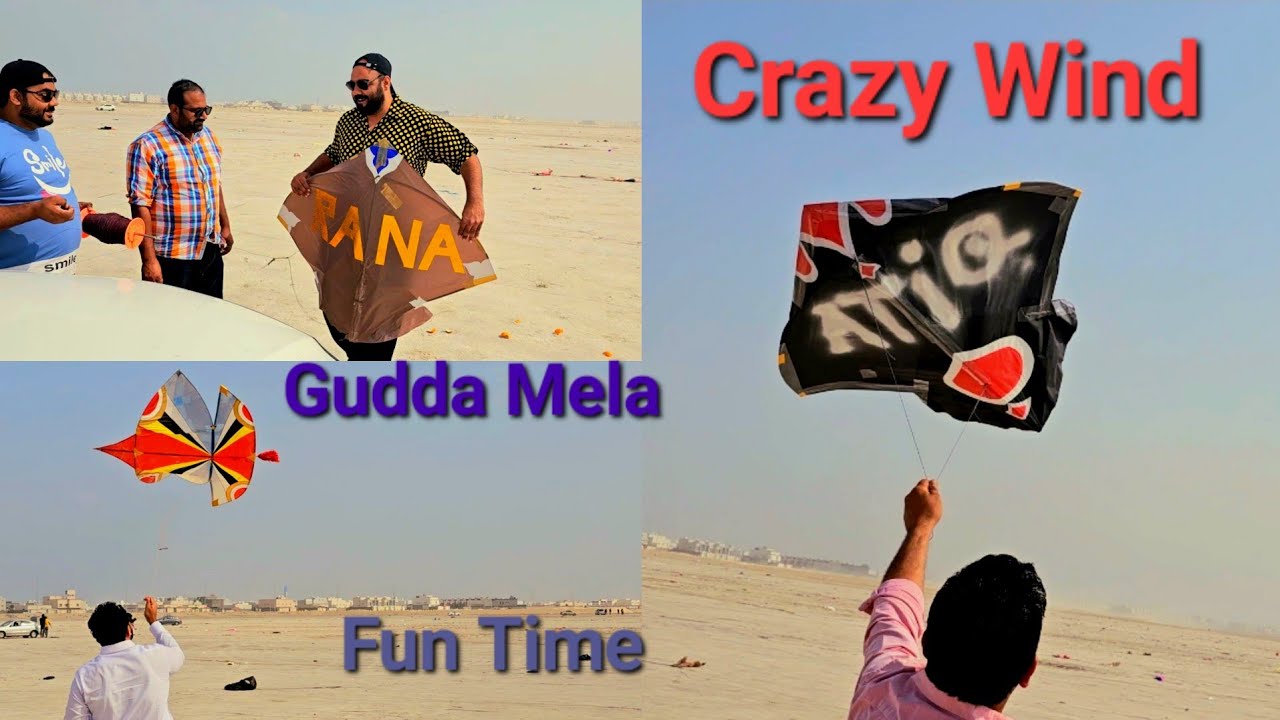 Gudda Mela- Jashne Baharan Al Khobar- Crazy Wind- Real Kite Fighting