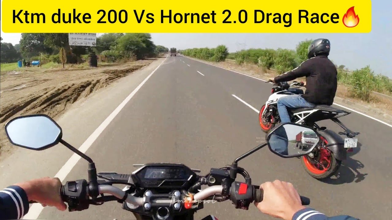 Ktm Duke 200 vs Hornet 2.0 Repsol Edition Drag Race 2022