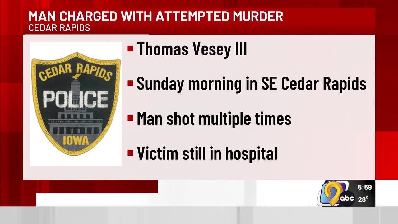 Cedar Rapids man charged with attempted murder in connection to shooting