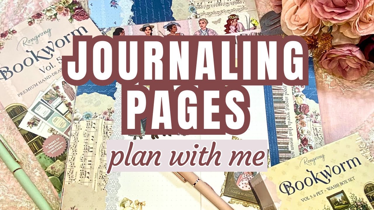 Rongrong Bookworm Creative Journaling Pages | Plan With Me | Dutch Door and Waterfall Tabs