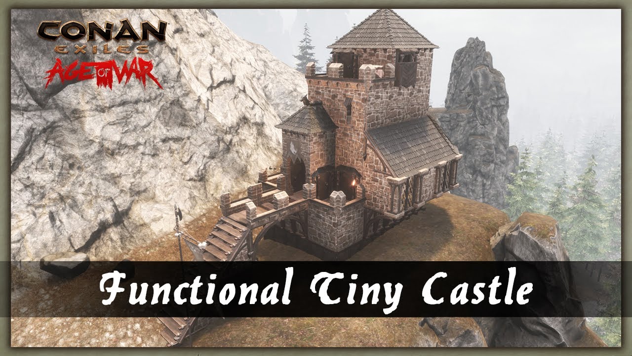 HOW TO BUILD A FUNCTIONAL TINY CASTLE [SPEED BUILD] - CONAN EXILES