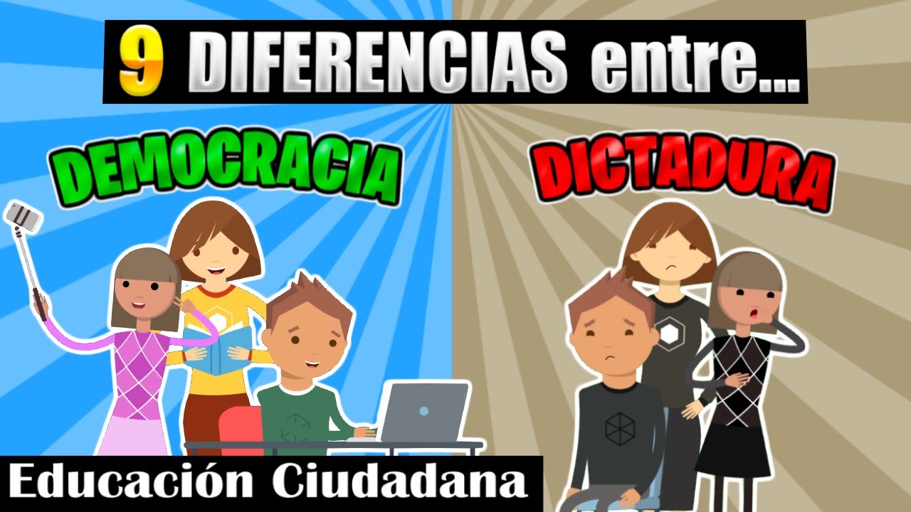 La DICTADURA | ¿Qué DIFERENCIAS existen entre una DICTADURA y la DEMOCRACIA? | Para escolares