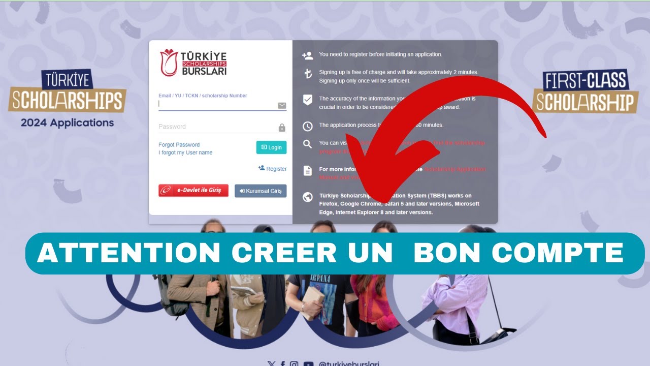 Comment créer un bon compte de candidature à la bourse du gouvernement turc 2024? / Compte bloqué