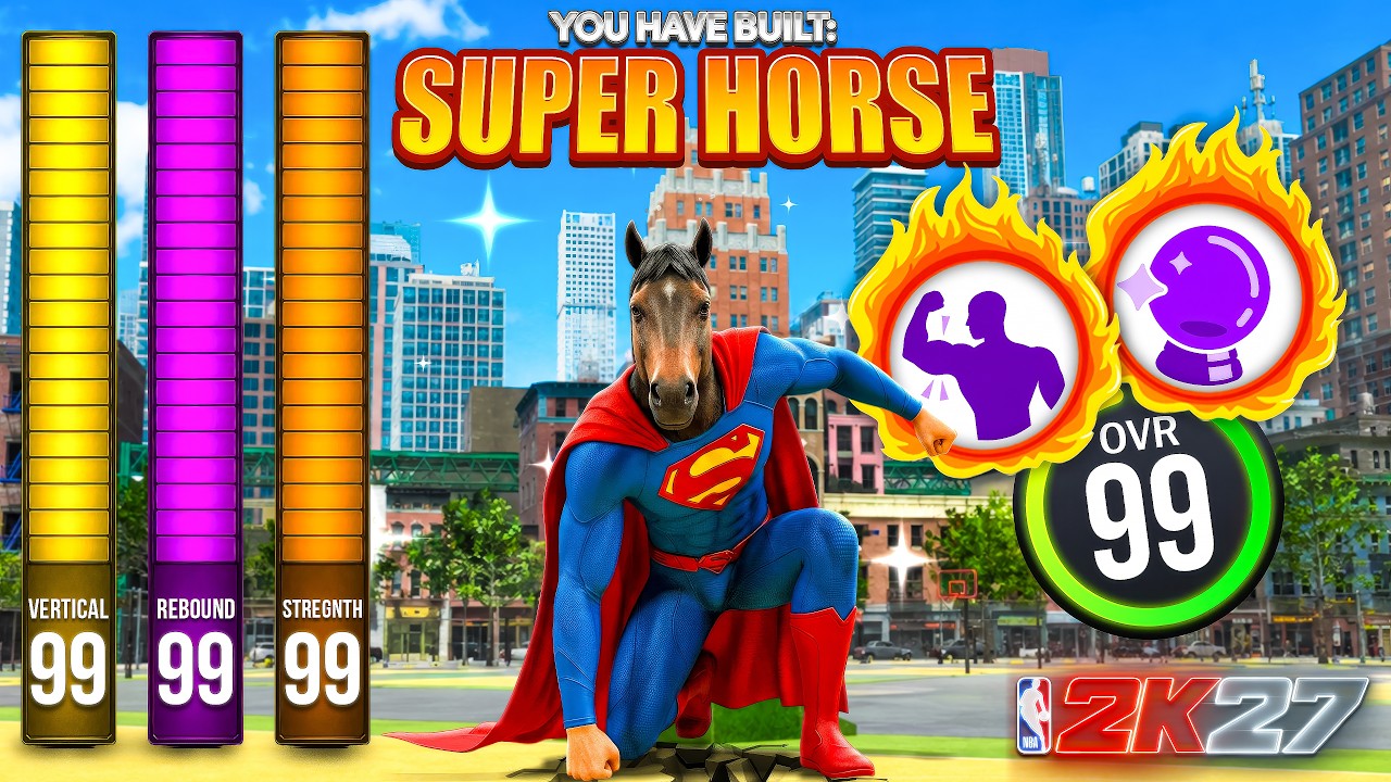Этот билд &laquo;СУПЕРЛОШАДЬ&raquo; ростом 208 см забирает КАЖДЫЙ ПОДБОР в NBA 2K27!