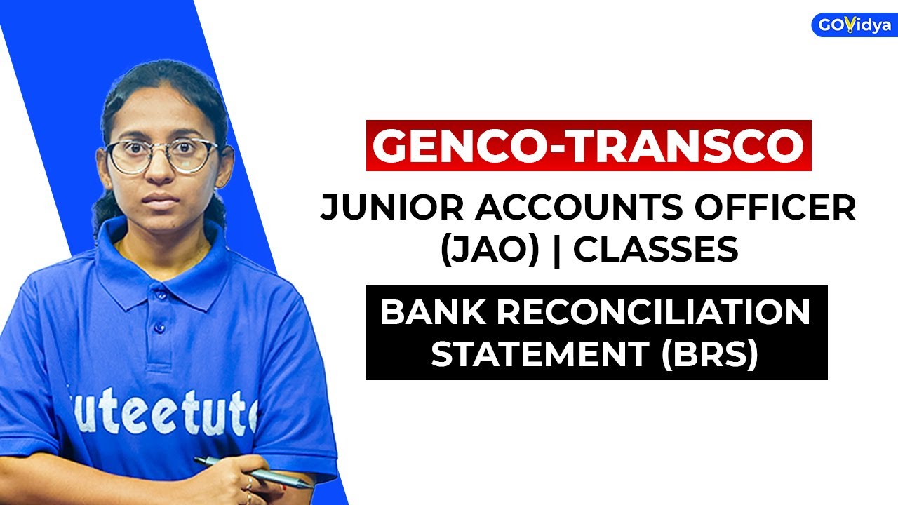 GENCO-TRANSCO JAO Classes | Bank Reconciliation Statement (BRS) #transco #genco #jao