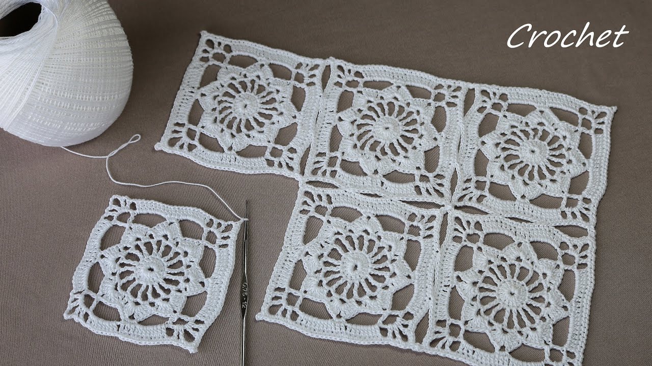 Super Easy CROCHET How to crochet a square for beginners КВАДРАТНЫЕ МОТИВЫ простое вязание крючком