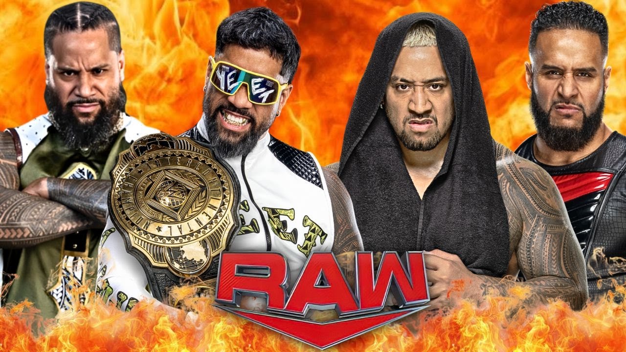 Jey Uso & Jimmy Uso vs Solo Sikoa & Tama Tonga WWE Raw Netflix - FULL MATCH